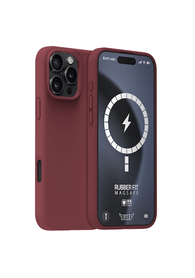 Apple Uyumlu iPhone Buff 16 Pro Magsafe Rubber Fit Silikon Kılıf Plum