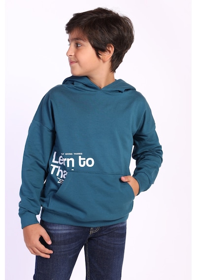 Toontoy Kids Toontoy Erkek Çocuk Kapüşonlu Kanguru Cepli Baskılı Sweatshirt Petrol Mavi Toontoy Kids Toontoy Erkek Çocuk Kapüşonlu Kanguru Cepli Baskılı Sweatshirt Petrol Mavi