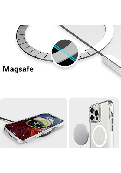 Apple Uyumlu iPhone 16 Pro Max Kılıf Magsafe Şarj Özellikli T-max Magsafe Kılıf