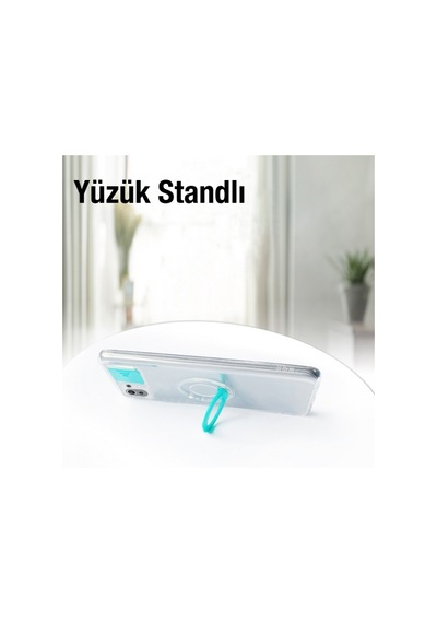 More Tr Ally Xiaomi Redmi 9c Kılıf Sürgülü Kamera Lens Korumalı Yüzük Standlı Silikon Kılıf Siyah