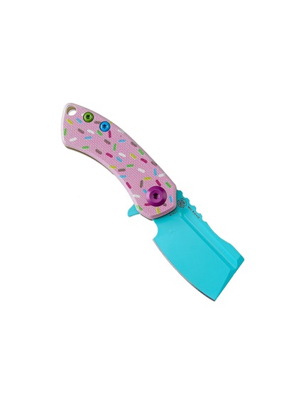 Kansept Mini Korvid Donut Baskılı G10 Sap 154cm Çelik Çakı T3030b1 Kum