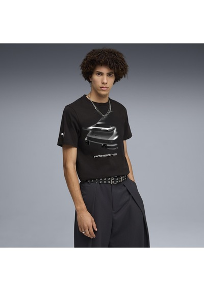 Puma 634489-01 Porsche Graphic Tee 1 Tişört Erkek T-shirt Siyah