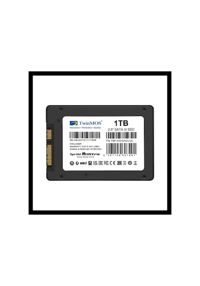 Twinmos Tm1000gh2ugl, 1tb, 2.5" Sata3, Ssd, 580-550mb/s, 3dnand, Grey