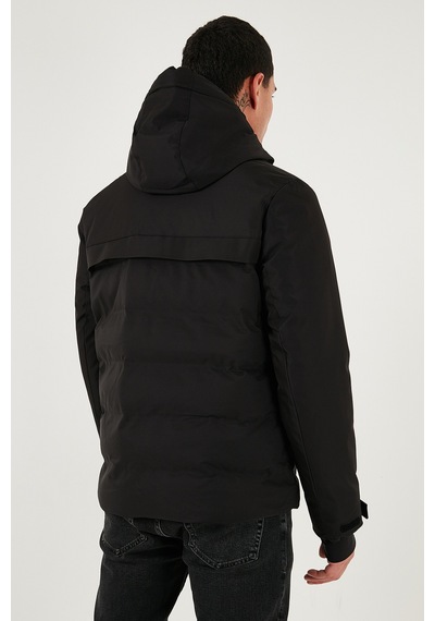 Buratti Regular Fit Kapüşonlu Kapitoneli Erkek Mont 497Dean Siyah