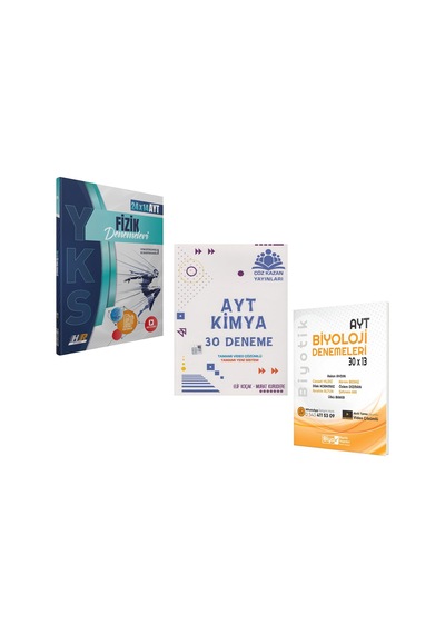 Hız Renk Ayt Fizik Çöz Kazan Kimya Ve Biyotik Biyoloji Deneme Seti 3 Kitap