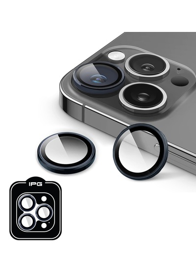 Apple Uyumlu iPhone 16 Pro / Pro Max İçin Ipg Kamera Lens Koruyucu - Siyah
