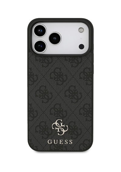 Apple iPhone Uyumlu 18 Pro Max Kılıf Guess  Lisanslı M-safe Şarj Özellikli Small 4g Classic Kapak Siyah