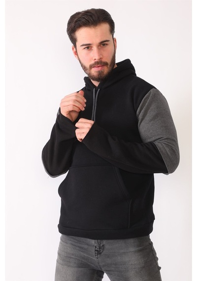 1042 Dewberry Erkek Sweatshırt-siyah