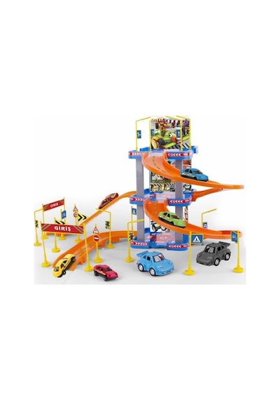 Tıfıl Toys Otopark Oyun Seti 3 Katlı Metal Arabalı 41 Parça Süper Garaj Seti Çok Renkli