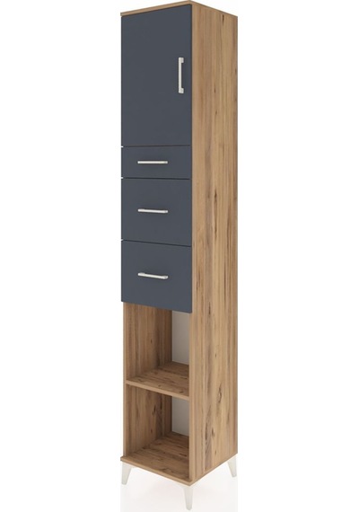 Hyperion Dolap 3 Raflı 3 Çekmeceli Tek Kapaklı 44x44x243 Çam-... Çam Hyperion Dolap 3 Raflı 3 Çekmeceli Tek Kapaklı 44x44x243 Çam-... Çam