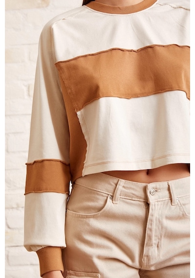 H1 Style Oversize Sweatshirt Çiftrenk Beyaz