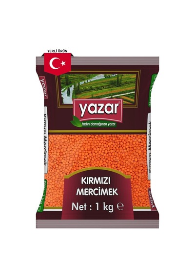 Yazar Yerli Kırmızı Mercimek 1 KG