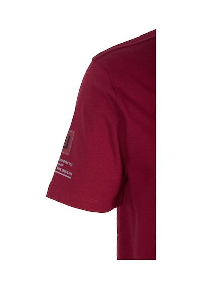 Erkek Tişört Bisiklet Yaka Bordo Slim Fit Baskılı T-shirt Ncs Jeans 1296 Bordo