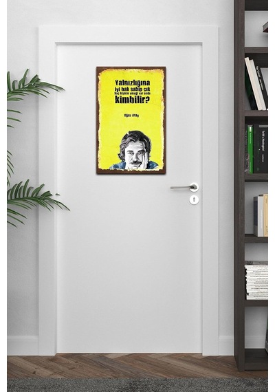 Kuşe Kağıt Duvar Posteri Yalnızlığa Iyi Bak Oğuz Atay Retro Vintage Drtr0020