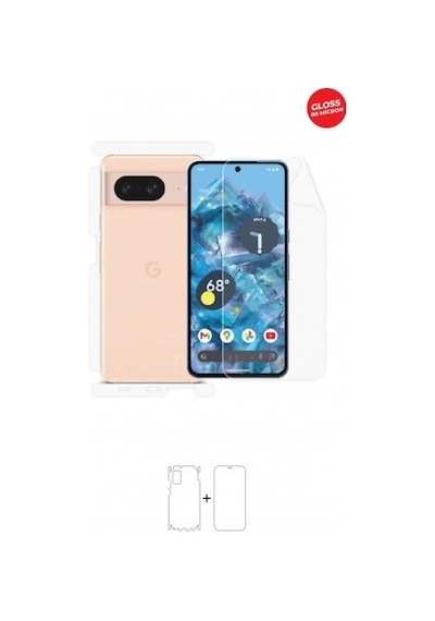 Google Pixel 8 Ön, Arka Ve Yan 360 Derece Tam Kaplama Tpu Film
