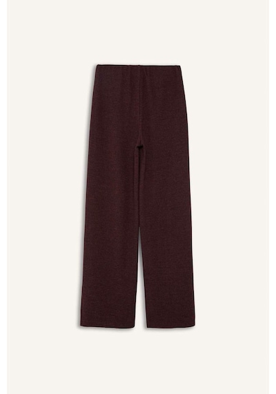 Defacto Straight Fit Beli Lastikli Geniş Paça Pantolon F1016ax25aubr93 Bordo