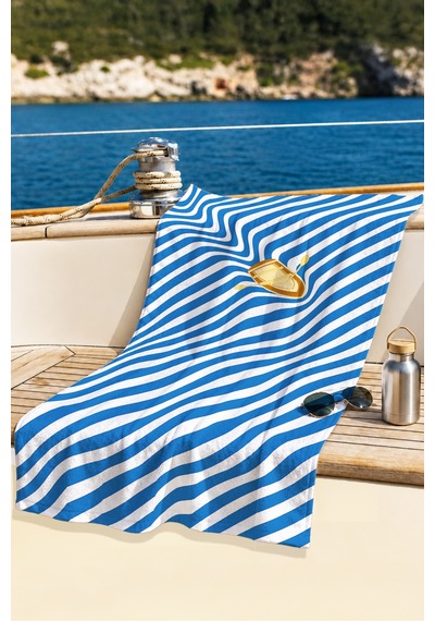 Çizgili Marine Kayık Temalı Plaj Havlusu - Modern Akdeniz Mavi Beyaz Hızlı Kuruyan Mikrofiber Havlu Dumanlı Zeytin Çizgili Marine Kayık Temalı Plaj Havlusu - Modern Akdeniz Mavi Beyaz Hızlı Kuruyan Mikrofiber Havlu Dumanlı Zeytin