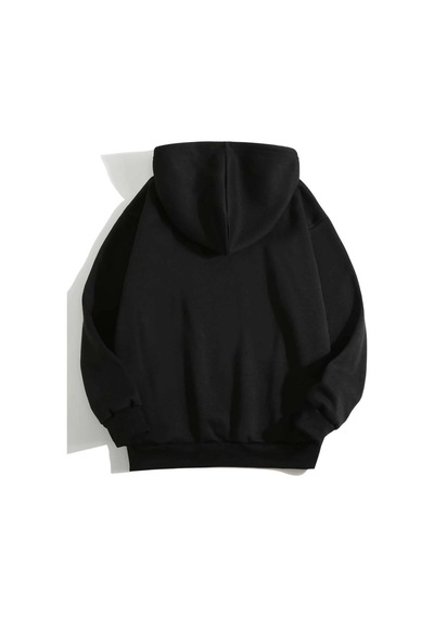 Altamira Unisex Kalp Baskılı Oversize Kapüşonlu Sweatshirt 001