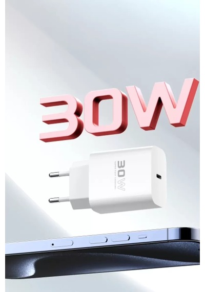 Mey İthalat C87c 30w Type-c Çıkışlı Ekstra Dl50 1m Type-c To Lightning Kablolu Pd Şarj Cihazı - Beyaz