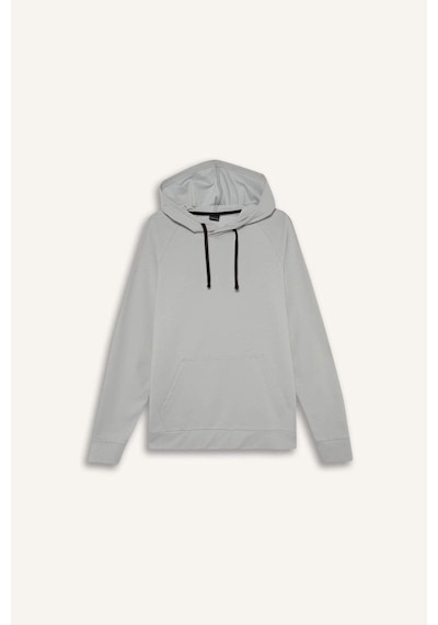DeFacto Fit Standart Fit Kapüşonlu Sporcu  Erkek Sweatshirt - Gri D8014AX25SPGR91