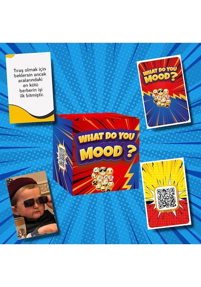 What Do You Mood Moodun Ne - Eğlenceli Grup Arkadaş Aile Kutu Oyunu - Hangisi Mod Moodun Do You Standart