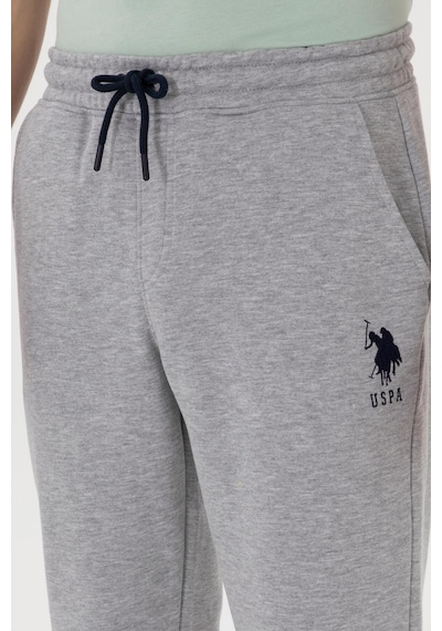 U.S. Polo Assn. Lastikli Bel Slim Fit Erkek Örme Pantolon Herold GRI MELANJ