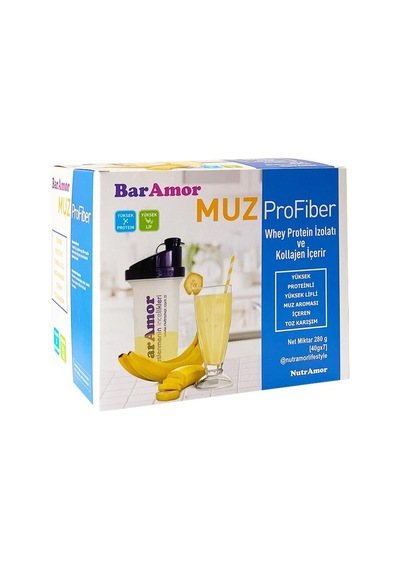 Muz Profiber Muz Aromalı Yüksek Proteinli Toz Içecek(7 Günlük)