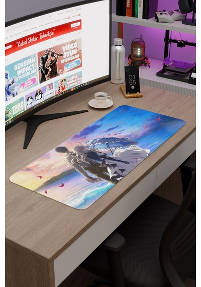 Violet Evergarden Anime V2 - 70x30 Xl Gaming Kauçuk Kaymaz Taban Mouse Pad Fare Altlığı