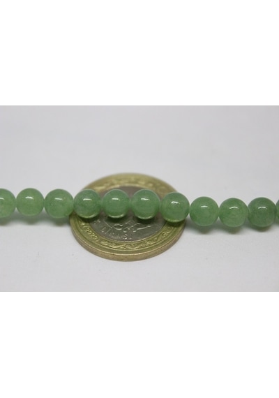 Aventurin Taşı Yarım Dizi 6 MM 18 CM Beyaz
