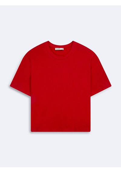 LTB Baby Tee Basic Bisiklet Yaka Kırmızı T-shırt