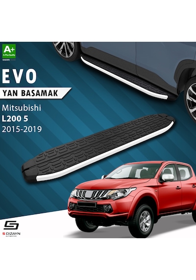S-dizayn Mitsubishi L200 5 Evo Aluminyum Yan Basamak 193 Cm 2015 Üzeri