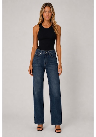 Alexandergardi Straight Fit Denim Pantolon Mavi