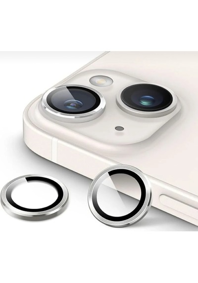 Iphone 15 / 15 Plus Uyumlu Kamera Lens Koruyucu 2 Li Set Natural Grey
