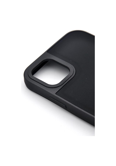 Apple Uyumlu iPhone 11 Uyumlu Deri Görünümlü Sert Kapak Kılıf Siyah Siyah -