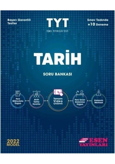 2022 TYT Tarih Soru Bankası -  Esen Yayıncılık