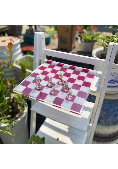 Tahtakale Toptancı Epoksi Yerli Silikon Kalıp Satranç Ve Dama Tahtası Kalıbı 25.5x25.5 Cm