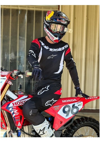 Alpinestars Fluid Haul Off-road Motosiklet Jerseyi Siyah Beyaz Kırmızı