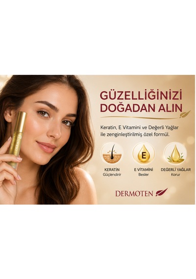 %98 Doğal İçerikli Ve Hidrolize Keratinli Kaş Kirpik Bakım Serumu 14 Günde Etkili Özel Seri Şeffaf