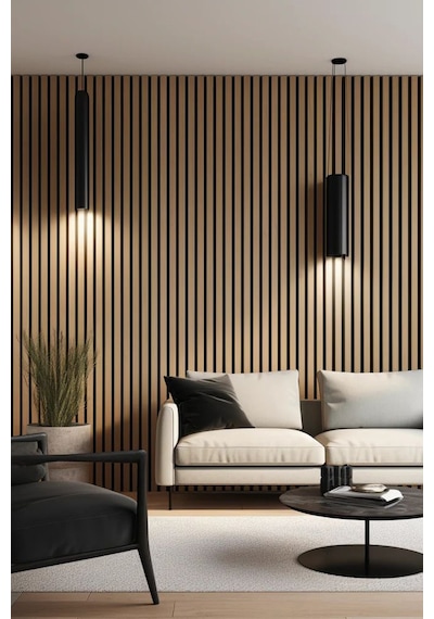 Akupanel Flex 60x245 Cm Meşe Renk Akustik Ahşap Duvar Paneli Meşe