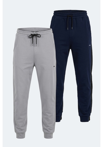 Slazenger Nacıo 2 Li Set Erkek Eşofman Altı Lacivert - Gri