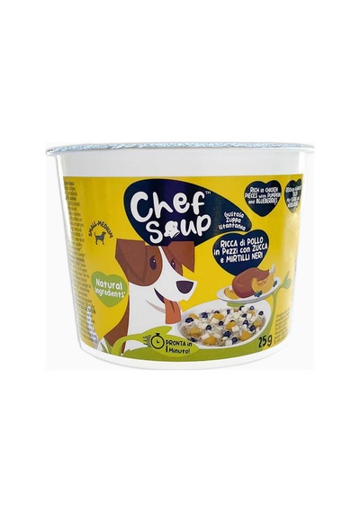 Chef Soup Tavuk ve Yaban Mersinli Balkabaklı Hazır Köpek Çorbası 25 G