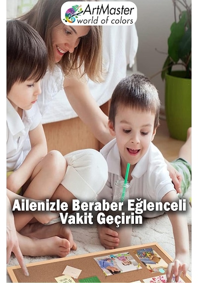 Mantar Pano Ahşap Çerçeve Duvara Monte 45x60 Cm 1 Adet Harita Çivisi Hediyeli Dekorasyon Mantar Çerçeve Evde Okulda Büro 45 x 60 CM