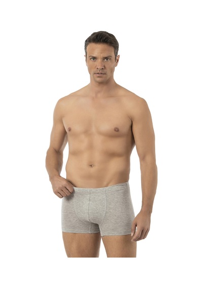 Özkan Underwear Özkan 12024 Erkek Pamuklu Likralı Süprem Esnek Rahat Boxer Şort Gri Melanj