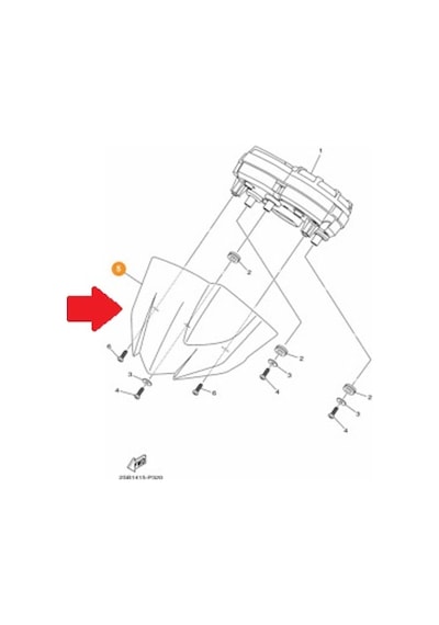 Yamaha Ys125 Or.  Gösterge / Siperlik Kapağı 2Sb-H3559-00-P0