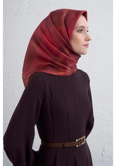 Armine Sura İpek Eşarp -2025/2026 -9418 Kırmızı
