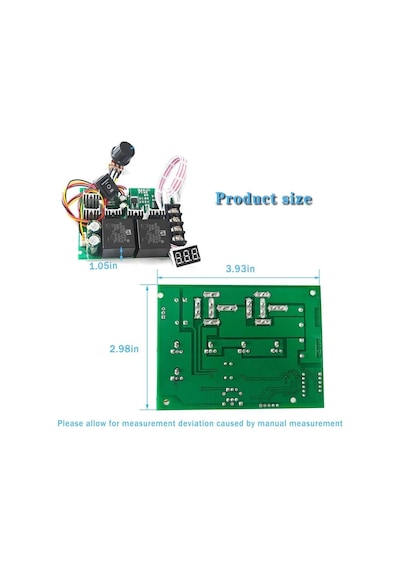 60a Dc Motor Pwm Hız Kontrol Kartı 10v-55v Dijital Ekranlı Sürücü İleri Geri Yön Şalterli Kademesiz Potansiyometreli Güç