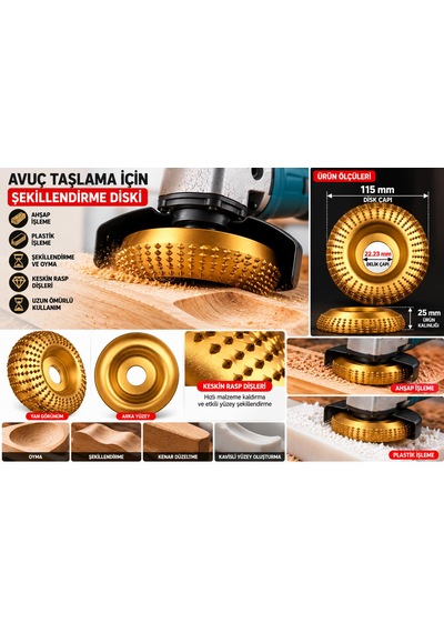 100mm Oval Ahşap Oyma Ve Şekillendirme Rasp Diski A Model