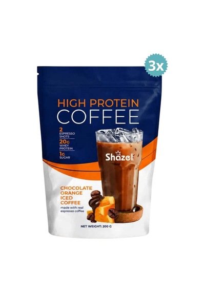 Shazel Yüksek Proteinli Soğuk Kahve Portakallı 200g X 3 Adet 200 G