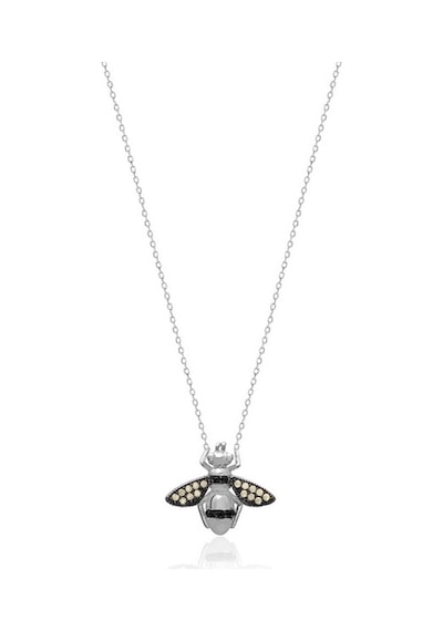 Emılıano Jewellery 925 Ayar Gümüş Zirkon Taşlı Arı Kolye Gold - Rose Gold - Gümüş