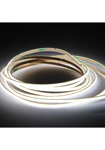 Cob Led Şerit 5metre 12v 320led/m 6500k Soğuk Beyaz 10w 8mm Ip20 Aydınlatma Işık Hortum Kendinden Yapışkanlı Soğuk Beyaz